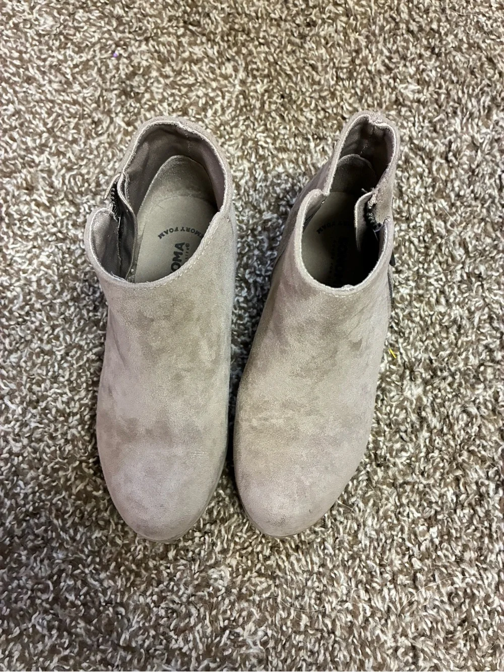 Women's Taupe Suede Ankle Boots - Classic Side-Zip Chelsea